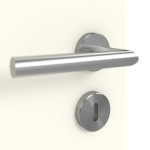 Detailansicht der Oberfläche von GARANT Doppelflügeltür inkl. Zarge W980ST15 Platinweiß GHK08 mit Lichtausschnitt LA-4 bandseitig