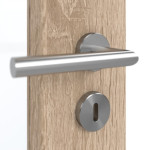 Detailansicht der Oberfläche von GARANT Doppelflügeltür inkl. Zarge Authentic Eiche GCK08 mit Lichtausschnitt LA-4 schlossseitig