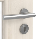 Detailansicht der Oberfläche von GARANT Doppelflügeltür inkl. Zarge Authentic Perl CPL mit Lichtausschnitt LA-6 Sprosse SP1