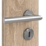 Detailansicht der Oberfläche von GARANT Doppelflügeltür inkl. Zarge Authentic Eiche GCK08 mit Lichtausschnitt LA-6 Sprosse SP4