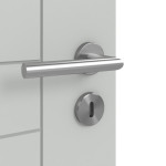 Detailansicht der Oberfläche von Groove 88 ProLine Lack Grau RAL 7035 Doppelflügeltür inkl. Zarge - Hörmann