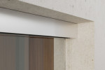 Detailansicht von Selina Motiv matt Glasschiebetür mit festem Seitenteil Sigma Flexible Variante 1 - Erkelenz