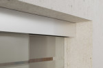 Detailansicht von Ufficio Motiv klar Glasschiebetür mit festem Seitenteil Sigma Flexible Variante 1 - Erkelenz