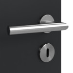 Detailansicht der Oberfläche von Anthrazit RAL 7016 LA 10 Mattlack Basic Innentür - Huga