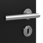 Detailansicht der Oberfläche von Schwarz RAL 9005 LA 10 Mattlack Basic Innentür - Huga