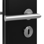 Detailansicht der Oberfläche von Schwarz RAL 9005 LA-24 schlossseitig Lack Basic Innentür - Huga