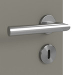 Detailansicht der Oberfläche von Hygge Grau RAL 7037 Mattlack Basic Innentür - Huga