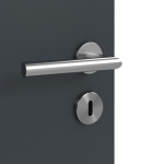 Detailansicht der Oberfläche von Signum 15 LA 24 bandseitig Basic Lack Anthrazit RAL 7016 Innentür - Huga