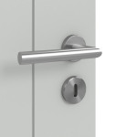 Detailansicht der Oberfläche von Groove 16 LA 4 mittig ProLine Lack Grau RAL 7035 Innentür - Hörmann