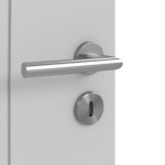 Detailansicht der Oberfläche von Signum 20 LA 6 Basic Lack Grau RAL 7035 Innentür - Huga