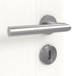 Detailansicht der Oberfläche von Pure 1 Bandseite ProLine Duradecor Gebürstetes Weiß Innentür - Hörmann