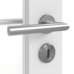 Detailansicht der Oberfläche von Pure 1 Schlossseite ProLine Duradecor Bütte Weiß Innentür - Hörmann