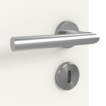 Detailansicht der Oberfläche von HUGA Innentür Smart 2 Weißlack Concept mit Lichtausschnitt quer