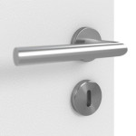Detailansicht der Oberfläche von Pure 2 quer Steel 79 ProLine Duradecor Bütte Weiß Innentür - Hörmann