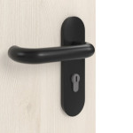 Detailansicht der Oberfläche von GARANT Rauchschutztür Authentic Perl CePaL mit Lichtausschnitt LA-10