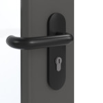 Detailansicht der Oberfläche von GARANT Rauchschutztür 10622-60 Ebony CePaL mit Lichtausschnitt LA-2