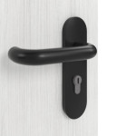 Detailansicht der Oberfläche von GARANT Rauchschutztür Authentic Grigio GCK08 mit Lichtausschnitt LA-9