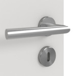 Detailansicht der Oberfläche von GARANT Schallschutztür 0160-60 Silver Grey CePaL mit Lichtausschnitt LA-10