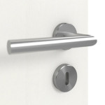 Detailansicht der Oberfläche von GARANT Schallschutztür Authentic Bianco CePaL mit Lichtausschnitt LA-10