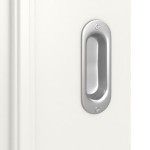 Detailansicht der Oberfläche von Landhaus 2 Classic Weißlack Schiebetür - Huga