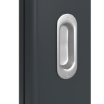 Detailansicht der Oberfläche von Signum 16 LA 27 Basic Lack Anthrazit RAL 7016 Schiebetür - Huga