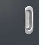 Detailansicht der Oberfläche von Signum 20 LA 10 Basic Lack Anthrazit RAL 7016 Schiebetür - Huga
