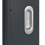 Detailansicht der Oberfläche von Signum 34 LA 24 schlossseitig Basic Lack Anthrazit RAL 7016 Schiebetür - Huga