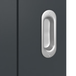 Detailansicht der Oberfläche von Groove 54 ProLine Lack Anthrazit RAL 7016 Schiebetür - Hörmann