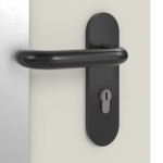 Detailansicht der Oberfläche von Innentür-Set Stahl mit Feuerschutzfunktion T90-1 FSA-62 mit Rechteckverglasung Ausschnitt 3 inkl. Blockzarge - Teckentrup