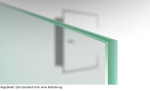 Detailbild ESG Grün beispielhaft von Float Klar Schiebetür Ganzglas - Erkelenz
