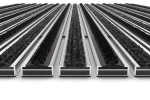 Detailansicht frontal von Aluprofilmatte KLASSIK Rips T01PP schwarz / Work B01 schwarz - Entrada