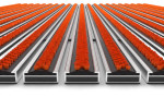Detailansicht frontal von Aluprofilmatte KLASSIK Work B08 orange - Entrada