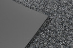 Detailansicht von Ober- und Untermaterial von Fußmatte Work 665 anthrazit - Entrada
