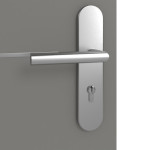 Detailansicht der Oberfläche von GARANT Wohnungseingangstür Aura 831 Matt Staubgrau 7037 G-TEC