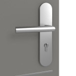 Detailansicht der Oberfläche von GARANT Wohnungseingangstür Aura 832 Matt Staubgrau 7037 G-TEC