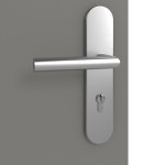 Detailansicht der Oberfläche von GARANT Wohnungseingangstür Aura 834 Matt Staubgrau 7037 G-TEC