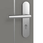 Detailansicht der Oberfläche von GARANT Wohnungseingangstür Aura 851 Matt Staubgrau 7037 G-TEC