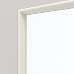 Detailansicht des Lichtausschnitts von GARANT Wohnungseingangstür U12188SD Lichtgrau GHK08 mit Lichtausschnitt LA-8