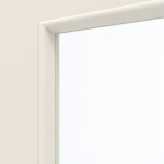 Detailansicht des Lichtausschnitts von GARANT Wohnungseingangstür 0140-60 Dawn Resopal mit Lichtausschnitt LA-9