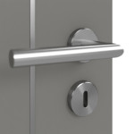 Detailansicht der Oberfläche von GARANT Doppelflügeltür Aura 851 Matt Staubgrau 7037 G-TEC mit Zarge