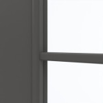 Detailansicht des Lichtausschnitts von GARANT Doppelflügeltür inkl. Zarge 10622-60 Ebony CPL mit Lichtausschnitt LA-2 Sprosse SP4