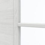 Detailansicht des Lichtausschnitts von GARANT Doppelflügeltür inkl. Zarge Quer Authentic Grigio CPL mit Lichtausschnitt LA-2 Sprosse SP4