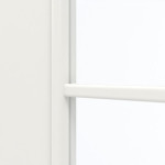 Detailansicht des Lichtausschnitts von GARANT Doppelflügeltür inkl. Zarge Weißlack 9016 CPL mit Lichtausschnitt LA-4 bandseitig Sprosse SP10