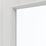 Detailansicht des Lichtausschnitts von GARANT Doppelflügeltür inkl. Zarge Authentic Grigio CPL mit Lichtausschnitt LA-5 schlossseitig