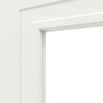 Detailansicht des Lichtausschnitts von Montana 8 LA ClassicLine Weißlack Doppelflügeltür inkl. Zarge - Hörmann