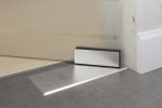 Bodentürschließer von Ufficio Motiv klar Glaspendeltür mit festem Seitenteil DORMA Mundus BTS Variante 2 - Erkelenz