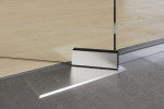 Bodentürschließer von Ufficio Motiv matt 2-flg. Glaspendeltür mit festem Seitenteil DORMA Mundus BTS Variante 5 - Erkelenz