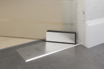 Bodentürschließer von Ufficio Motiv klar Glaspendeltür mit Oberlicht DORMA Mundus BTS Variante 7 - Erkelenz
