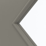 Detailansicht des Lichtausschnitts von Hygge Grau RAL 7037 LA 6 Raute Mattlack Basic Innentür - Huga