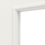 Detailansicht des Lichtausschnitts von Georgia 1 LA Sprosse 2/4 ClassicLine Weißlack Innentür - Hörmann